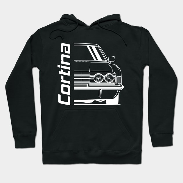 Front MK3 Cortina Classic Hoodie by GoldenTuners